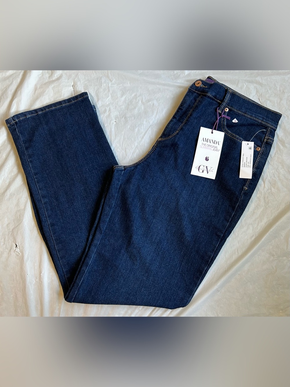 Gloria Vanderbilt Amanda Straight Leg Jeans in Dark Indigo